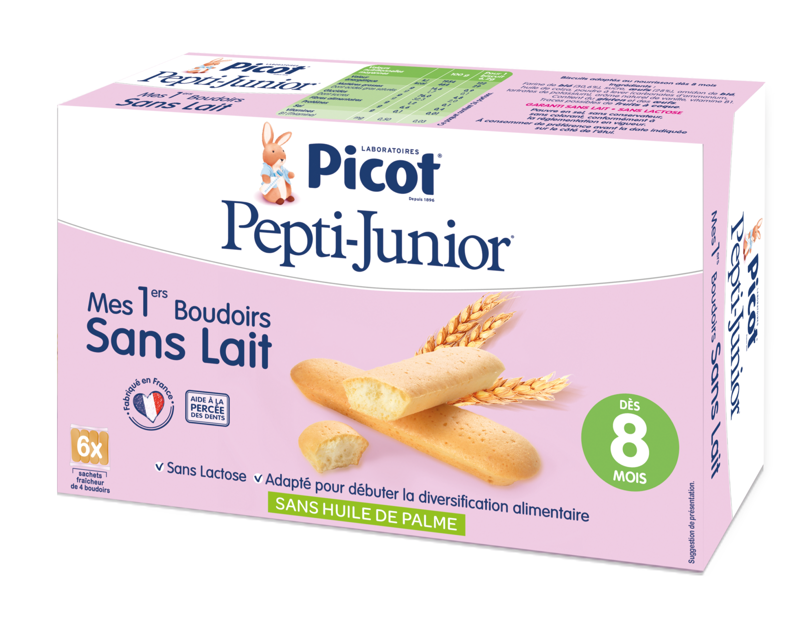 Picot Pepti Junior Dessert sans lait crème abricot - Yaourt bébé APLV