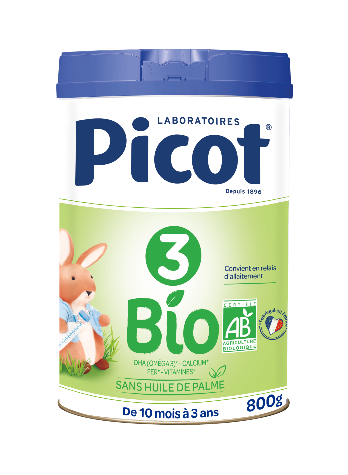 Picot 3 lait 3ème âge Bio 800 g - 37923 - De 10 mois à 3